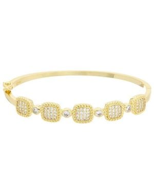 Juvell Plated Cz Cuff Bangle Bracelet - Metallic