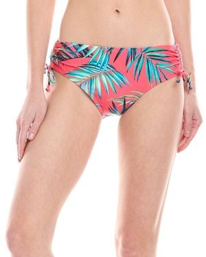 Next Destination Mid-Rise Ruched Bikini Bottom - Pink