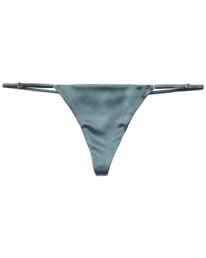 Kiki de Montparnasse Tous Les Jours Silk-Blend G-String - Blue