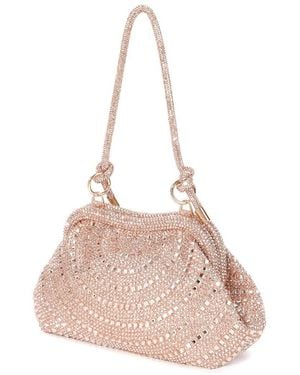 Tiffany & Fred Paris Rhinestone Crystal Evening Bag - Pink