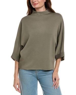 Fate Mock Neck Top - Grey