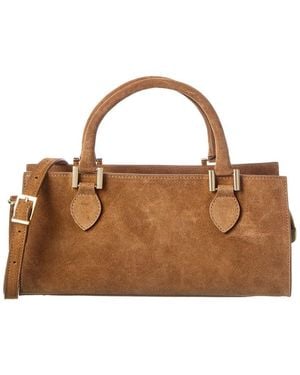 Isabella Rossetti Rosalind Suede Handbag - Brown