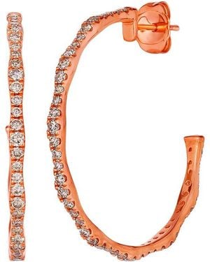 Le Vian 14K Rose 1.04 Ct. Tw. Diamond Hoop Earrings - Orange