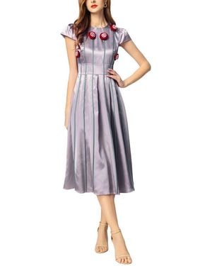 BURRYCO Short Sleeve Midi Dress - Purple