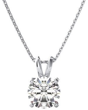 Lab Grown Diamonds 14k 0.50 Ct. Tw. Lab-grown Diamond Sol Pendant - Metallic
