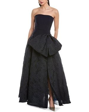 Marchesa Cloque Gown - Black