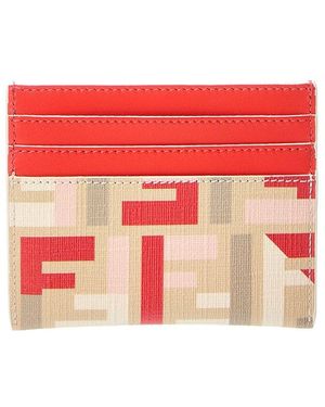 Fendi Roma Ff Card Case - Red