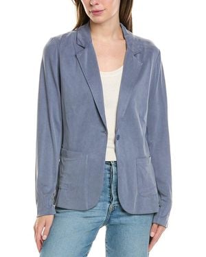 Majestic Filatures Stretch One-Button Notched Blazer - Blue