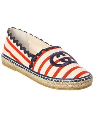 Gucci Interlocking G Canvas Espadrille - Pink