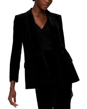 Diane von Furstenberg Chiana Velvet Jacket - Black