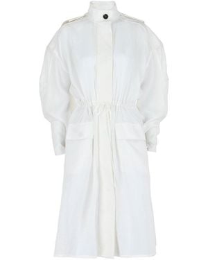 Ferragamo Hooded Trench Coat - White