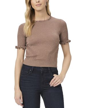 PAIGE Triste Wool-Blend Top - Blue