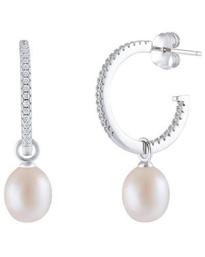 Splendid 8-8.5Mmmm Pearl Cz Earrings - White