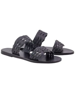 Ancient Greek Sandals Melia Woven Leather Sandal - Blue