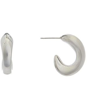 Juvell 18K Plated Hoops - White