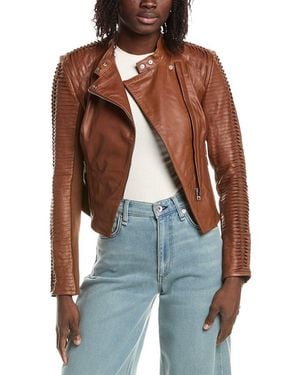 Lamarque Signature Leather Jacket - Blue