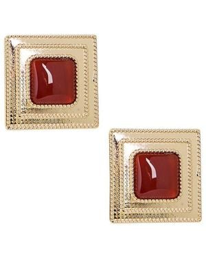 retroféte Stone Dangle Earrings - White