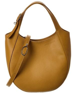 Longchamp Le Foulonné Leather Tote - Brown