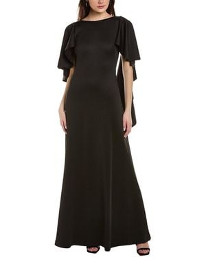 Black Halo Lotus Gown - Black
