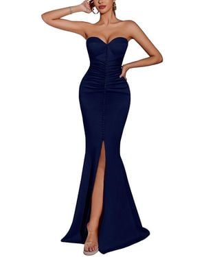 Amanda Royal Maxi Dress - Blue