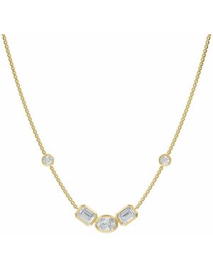 Lab Grown Diamonds 14K 3.73 Ct. Tw. Lab-Grown Diamond Necklace - Metallic