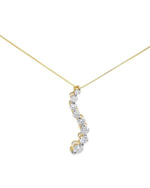 Haus of Brilliance 14K 3.00 Ct. Tw. Diamond Pendant Necklace - Metallic