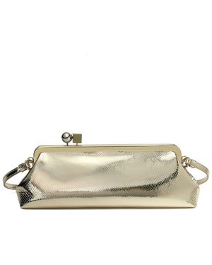 Tiffany & Fred Paris Frame Leather Shoulder Bag - Natural
