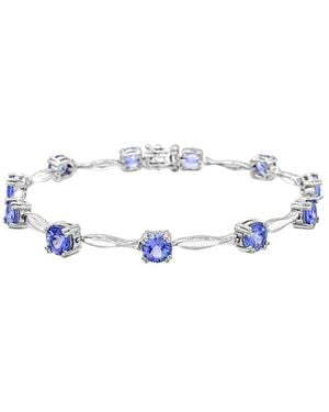 Gemstones 5.94 Ct. Tw. Tanzanite Link Bracelet - Blue
