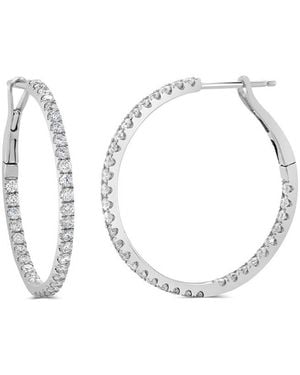 Sabrina Designs 14K 1.06 Ct. Tw. Diamond Hoops - White