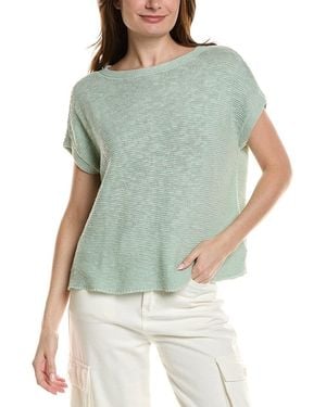 Eileen Fisher Bateau Neck Linen-Blend Sweater - Green