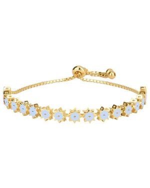 Gabi Rielle Merry & Bright 14K Over Cz Starburst Bracelet - Metallic