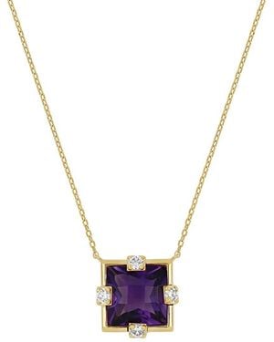 Bony Levy 18K 2.38 Ct. Tw. Diamond & Amethyst Necklace - White