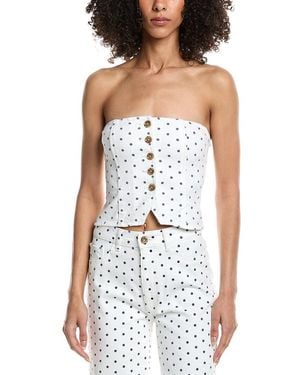 DL1961 Bustier Denim Top - White