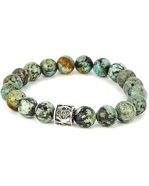 jean claude Silver Turquoise Bracelet - Green