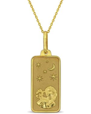Rina Limor 10k Virgo Pendant - Metallic