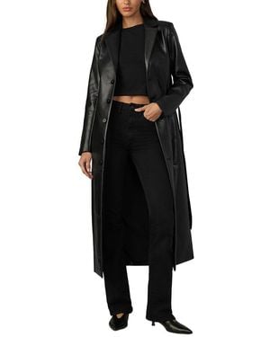 Joe's Jeans The Vegan Leather Long Coat - Black