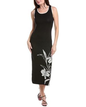 Sam Edelman Knit Floral Maxi Dress - Black