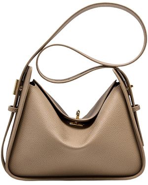 Adele Berto Leather Shoulder Bag - Natural