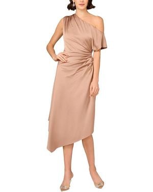 Aidan Mattox Solid Midi Dress - Pink
