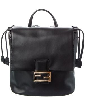 Fendi Leather Backpack - Black