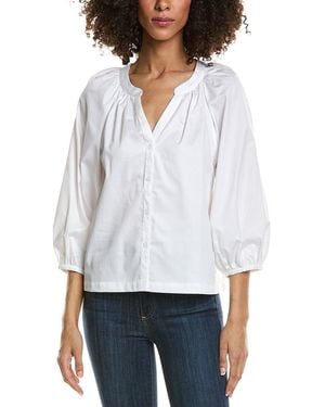 tyler boe Harper Button Front Blouse - White