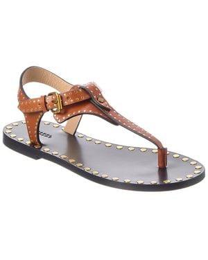 Isabel Marant Joonya Leather Sandal - White