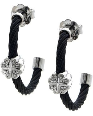Diamond Select Cuts 0.02 Ct. Tw. Diamond Earrings - Black