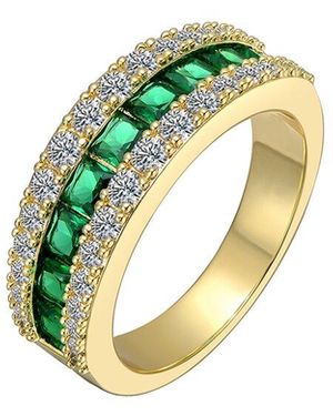 Genevive Jewelry Cz Band Ring - Metallic