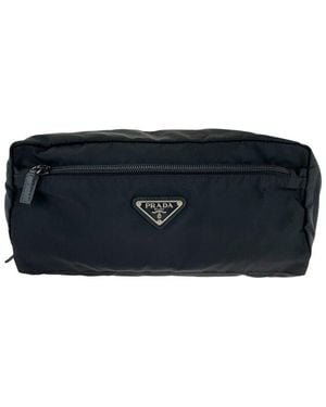 Prada Saffiano Leather Clutch (Authentic Pre-Loved) - Blue