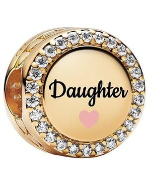PANDORA 14K Plated Cz Charm - White