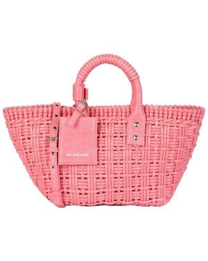 Balenciaga Bistro Xs Basket Top Handle Bag - Pink