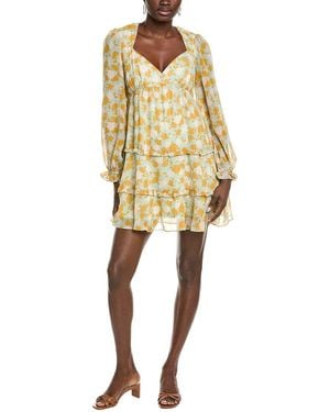 Marion Print Midi Dress - Yellow