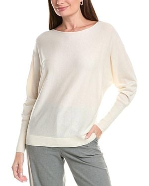 Lafayette 148 New York Dolman Cashmere & Silk-Blend Pullover - White