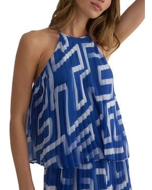 Bella Dahl Pleated Halter Top - Blue
